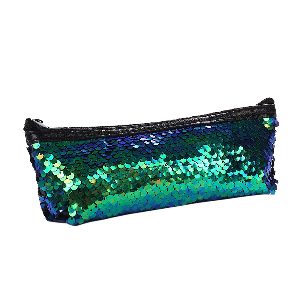 

Girls Cosmetic Bag Unisex Children Bag Students Handbag Makeup Pouch Sequin