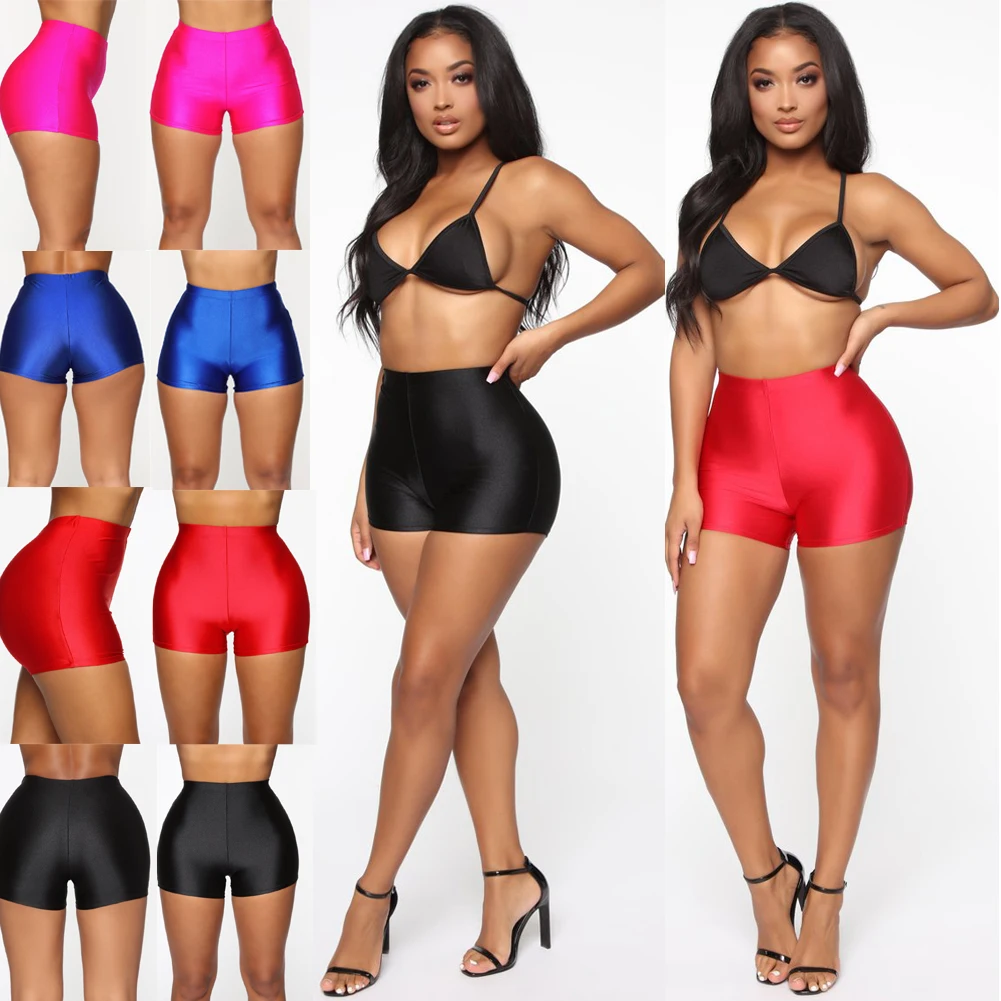 Women's Summer Sport Fitness Bike Shorts Soft Stretch Leggings Cotton Spandex Workout Yoga Jogger Shorts Tracksuit Outfit