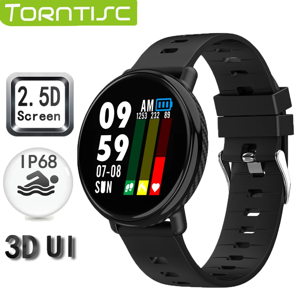 Torntisc 1 3 дюймовый экран 3D UI K1Smart часы IP68 водонепроницаемый монитор сердечного
