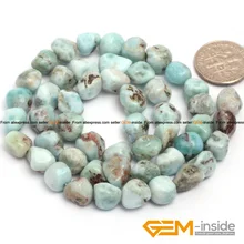 Larimar: бусины Larimar в форме картофеля и чипа из натурального камня