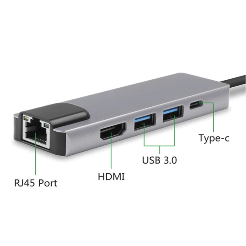 Адаптер Trumsoon Type C к RJ45 Gigabit Ethernet HDMI VGA USB 3 0 SD TF для MacBook Huawei xiaomi Samsung S9 Dex TV