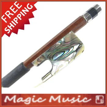 

Free Shipping! SILVER PERNAMBUCO Viola Bow with Abalone Shell Frogs, Good Balanced & Quick Response