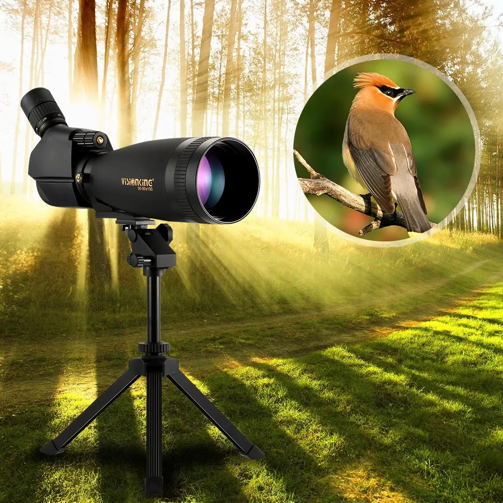 Spotting Scope Binoculars Bak4 Waterproof Fogproof  Travel Binoculars Monocular With Tripod Carry Case Bird Watching Telescope