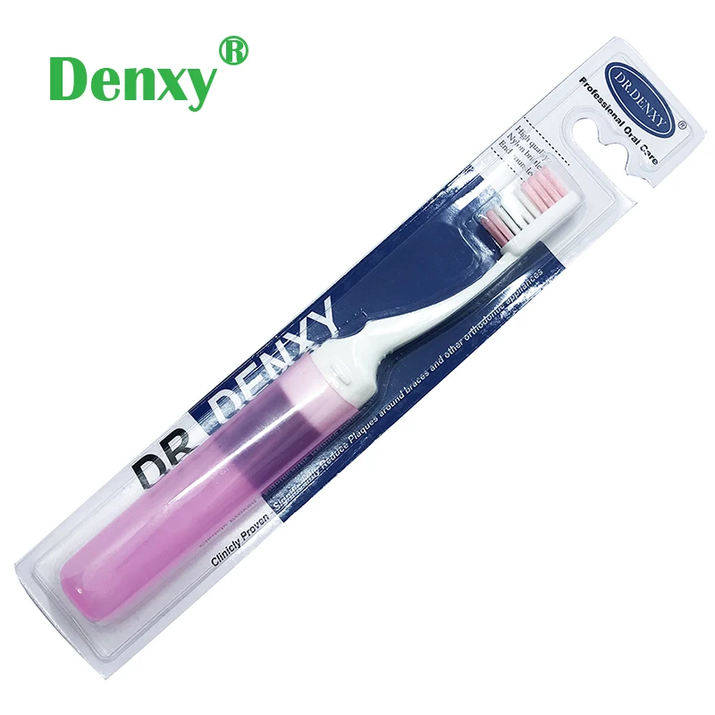 Denxy 6 pcs Adult Orthodontic Tooth Brushes  V Trim Soft Dental Toothbrush For Clean teeth with Dental Braces Travel Toothbrush