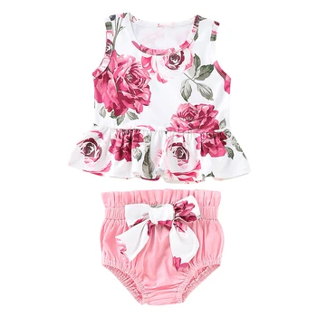 

Kids Baby Girls Summer Clothes Floral Vest Tops Shorts Pants 2PCS Outfits Girls Clothing Set