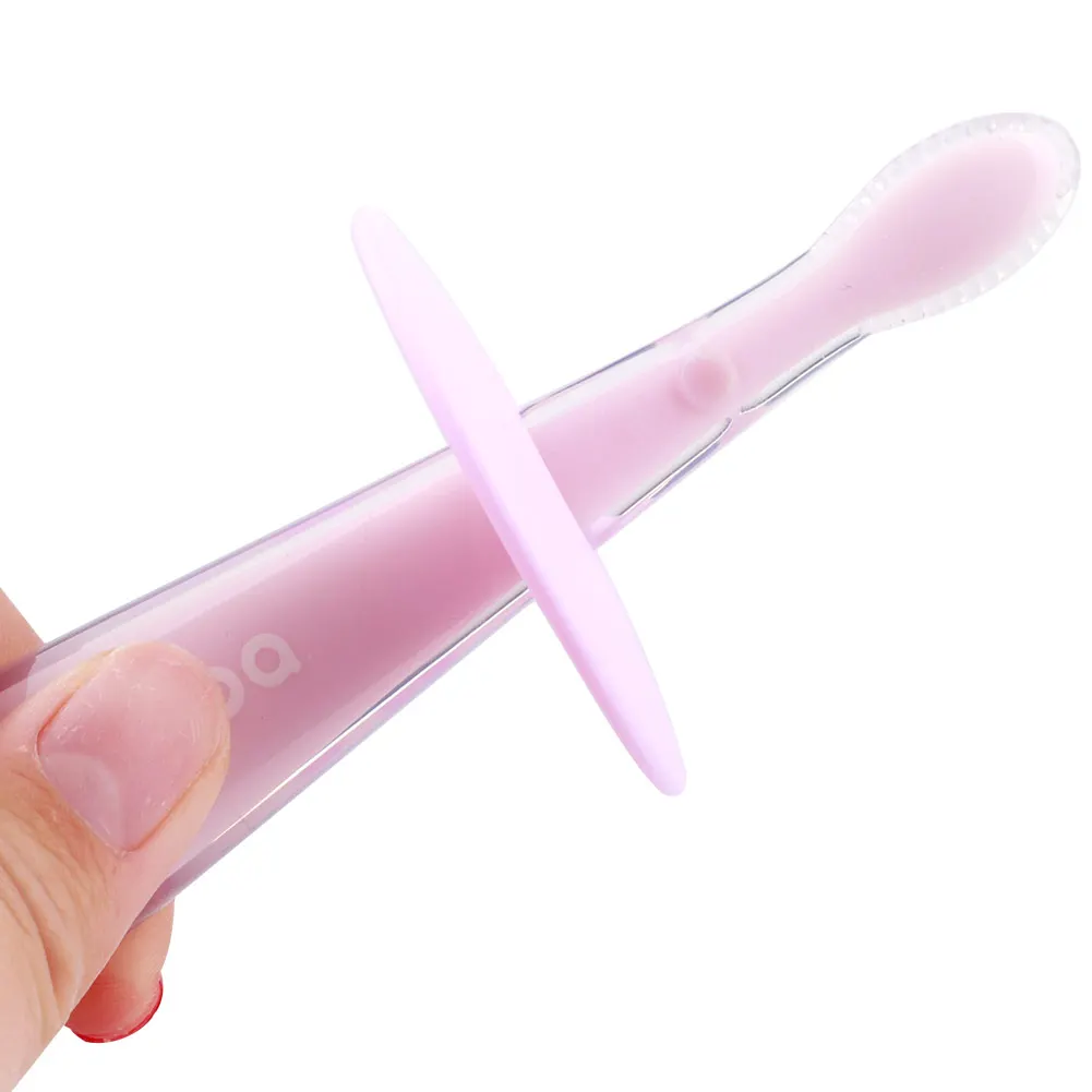 

Silicone Baby Infants Kids Soft Safe Bendable Teether Training Mitten Teething Toothbrush Brush Dental CareToothbrush