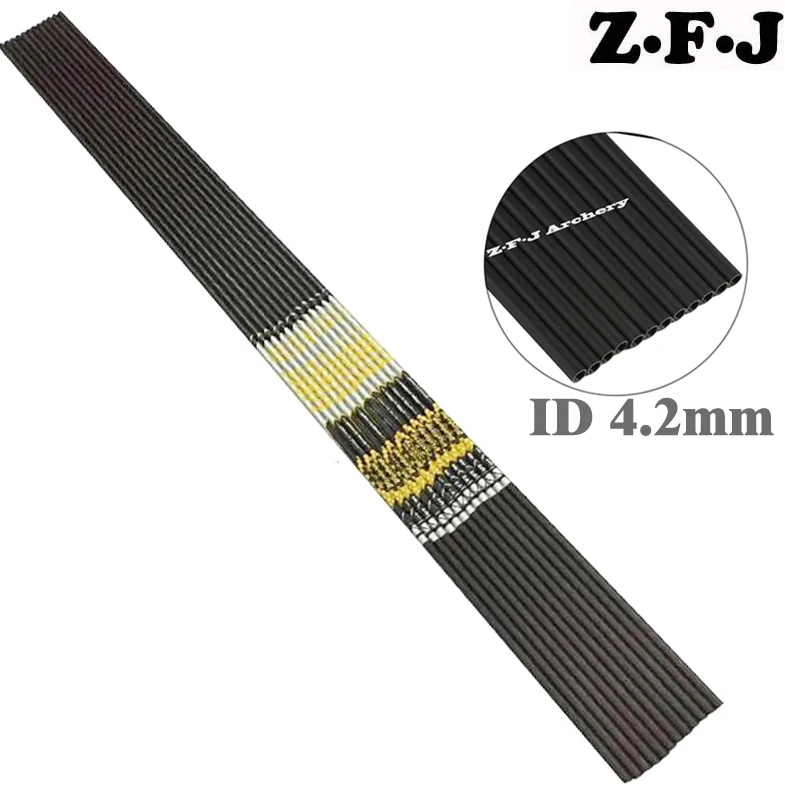 

6/12 Pure Carbon Arrow Shaft Sp 350 400 450 500 600 700 750 800 30.5inch ID4.2mm Recurve Bow Hunting Shooting Archery