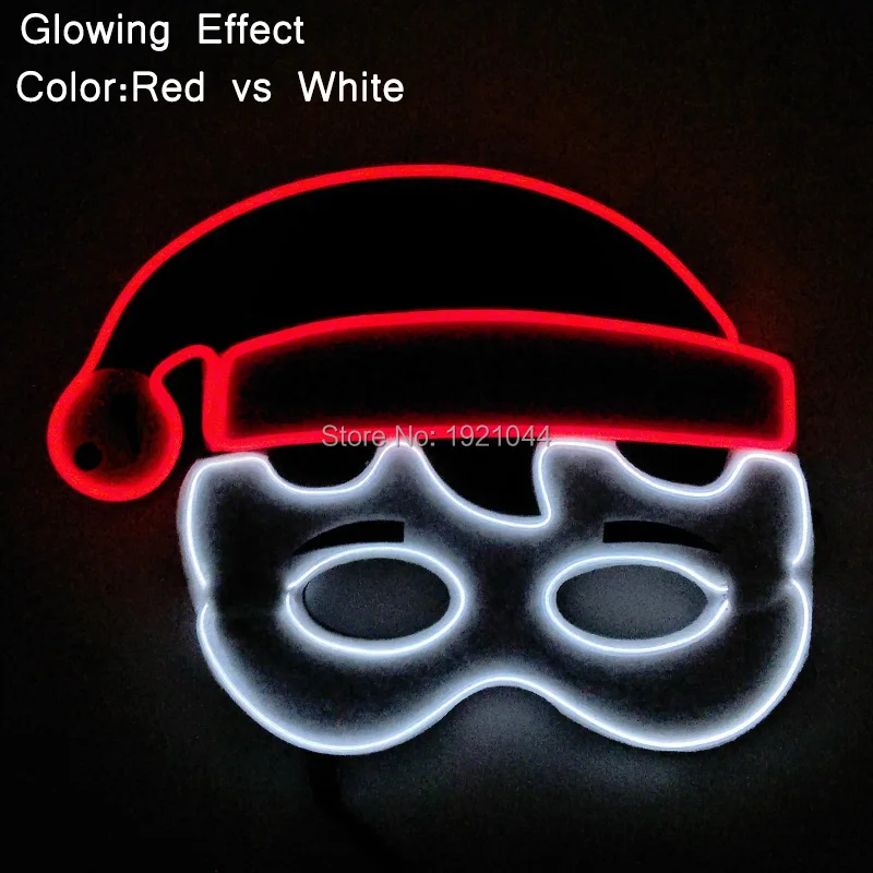 Рождественский костюм DIY Украшение светодиодный Вечерние Маски Маска для рождественской вечеринки маскарадные маски светится в темноте светящаяся маска