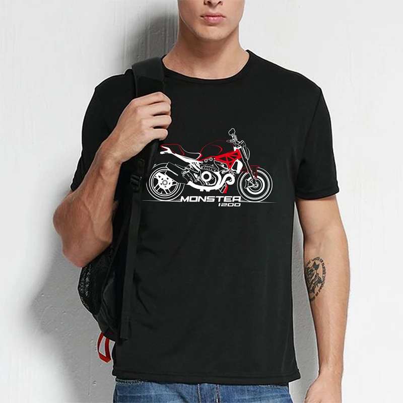 

KODASKIN Motorcycle tshirt Tee Shirts Men Tops & Tees T-shirt for Ducati Monster 1200