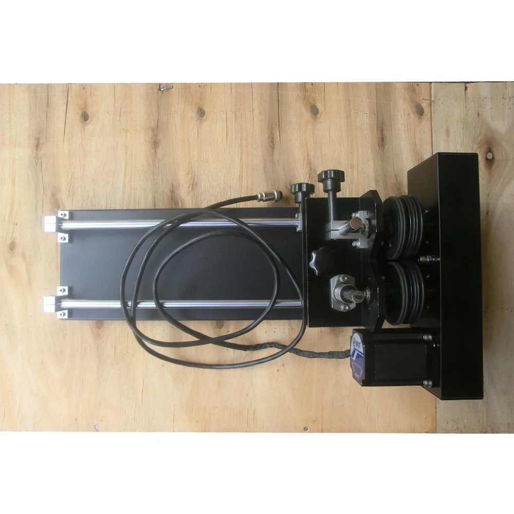 4 wheel roller type rim drive laser rotary fixture attachment rotation