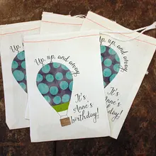 Пользовательские горячий воздух воздушный шар День рождения подарок душа ребенка пользу мешки свадьбы девичник похмелье выживания Комплект партия Конфеты чехлы