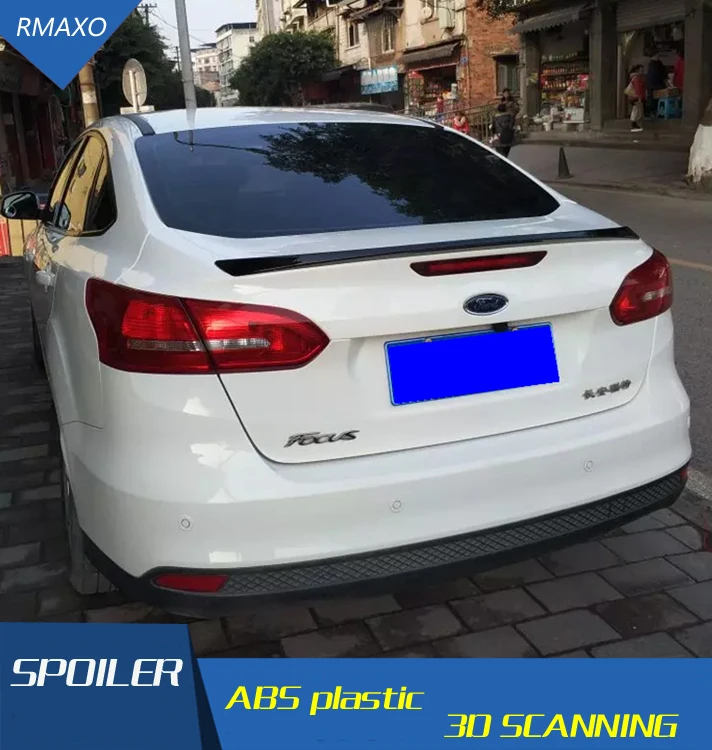 

For Focus Spoiler 2015-2017 ABS Material Car Rear Wing Primer Color Rear Spoiler For Ford Focus Spoiler