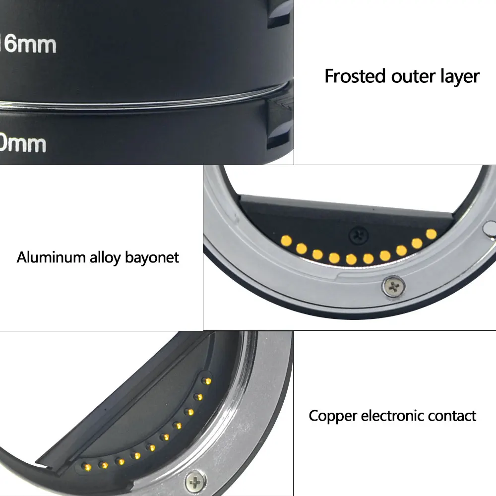 Extensão de Tubo Adaptador para Sony e Montagem Estrutura de Parede Meike Auto Focus Macro Adaptador Anel Nex3 a7 A7ii A7iii A6000 A6300 A6400 - Image 5