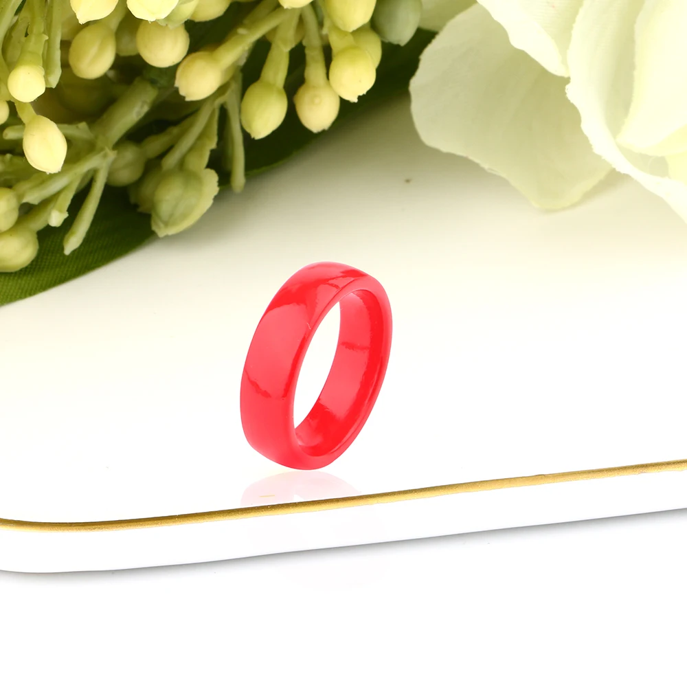 Wedding Rings Finger Rings Womens Ring Jewelry Rings 6mm Smooth Ceramic For Women Simple Style Party Gift
