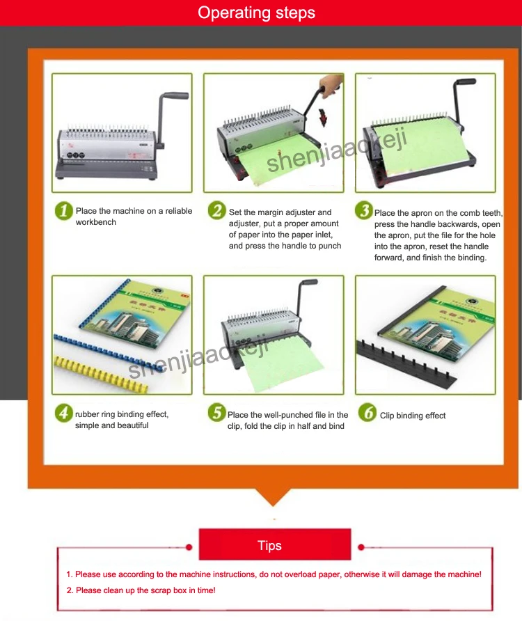 máquina Manualmente-type grampo da pasta de papel