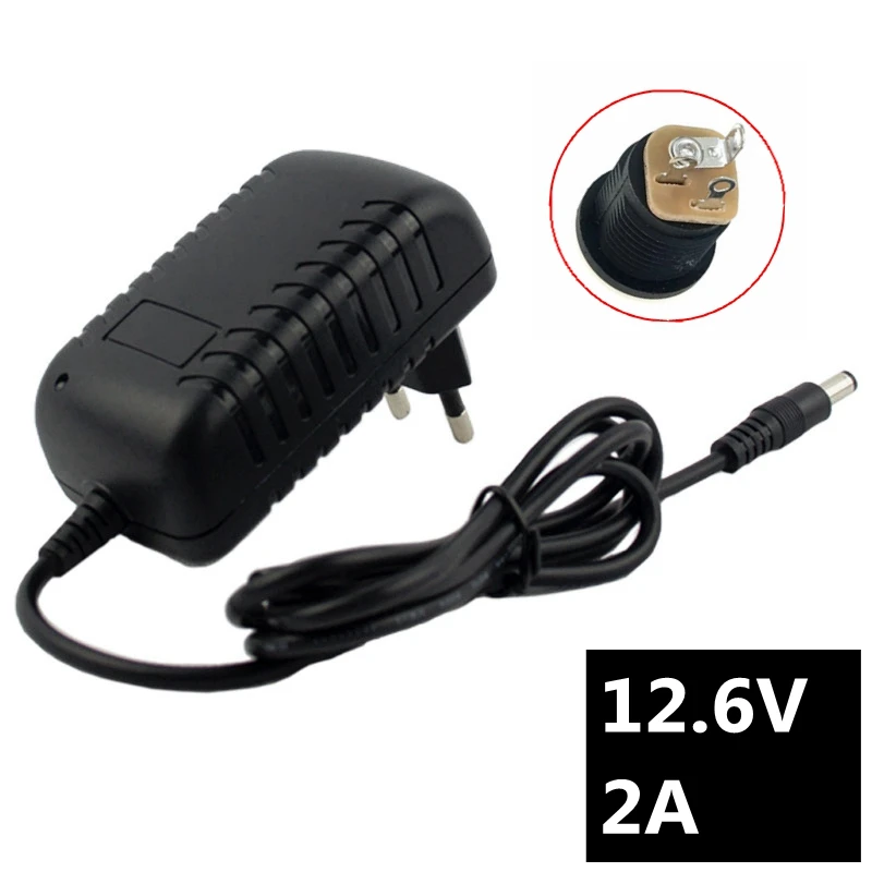 smart band watch charger 12.6V 2A 18650 Lithium Battery Charger For 12V 3Series Li-ion Battery Polymer Smart Charger 18650 Battery Pack 5.5mm x 2.1mm DC usb charging cable for hair clippers Chargers