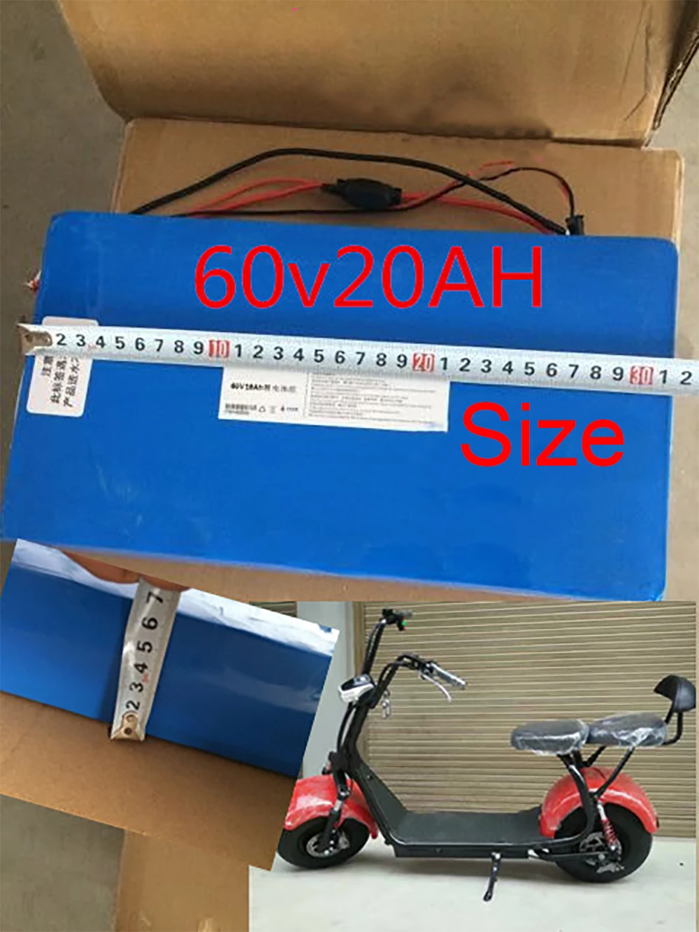 No Tax Waterproof 60V 2000W 20Ah Lithium ion eBike Battery Pack