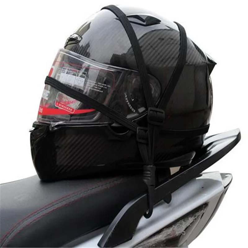 50 X Black 60cm Motorcycle Bike Rope Net Mesh Storage For Helmet