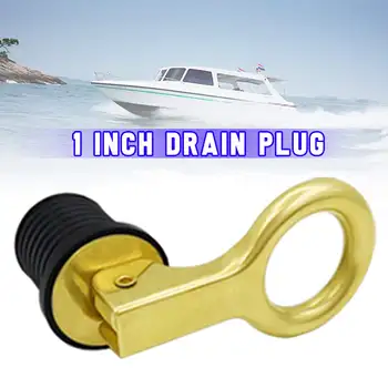 

1 Inch Yacht Boat Snap Handle Locking Drain Plug Socket Marine Hardware Rugged Corrosion Resistant Accessories Rubber+Brass