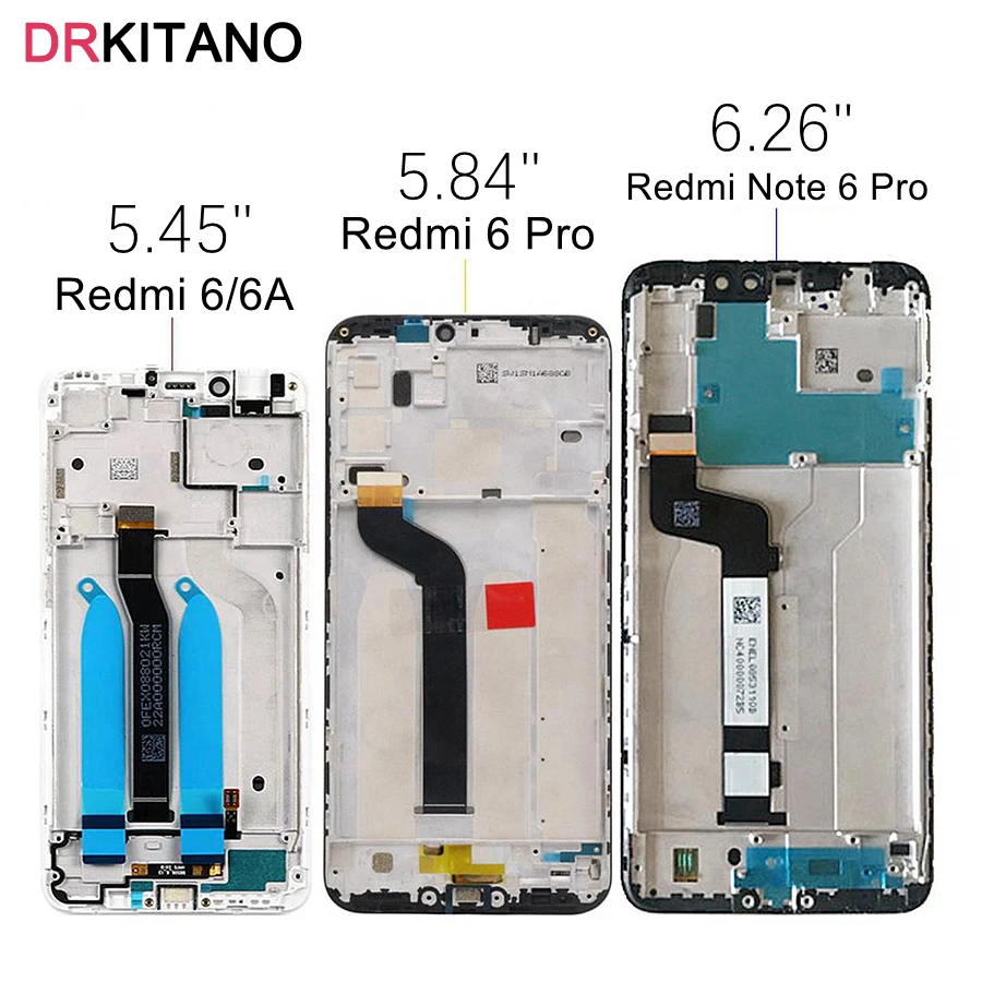 

Xiaomi Redmi 6 LCD Display Touch Screen Digitizer For Xiaomi Redmi Note 6 Pro LCD 6A Note6 Pro Screen With Frame Replacement