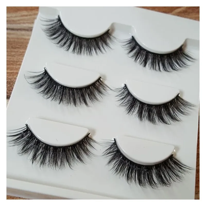 

3D Mink Eyelash Real Mink Handmade Crossing Lashes Individual Strip Thick Lash Fake Eyelashes DOCOCER 30Pair /LOT
