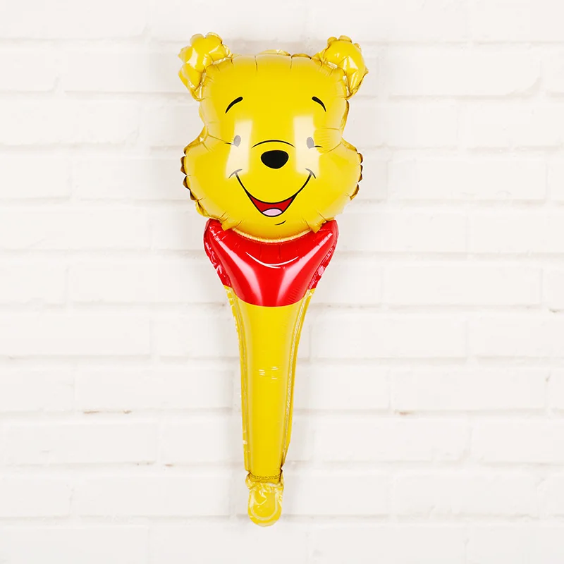 Микки Минни Маус, украшения для дня рождения, воздушные шары, Винни, медведь, алюминиевый жевательный палочка, надувные воздушные шары, 10 шт - Цвет: HM00104 winnie pooh