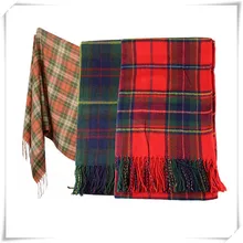 Newly Design Women Winter Infinity Blanket Oversized Shawl Plaid Check Tartan Scarf Wrap June12