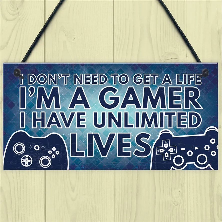New 1PC DIY Gamer I'M A GAMER Best Friend Gift Novelty Birthday Hanging