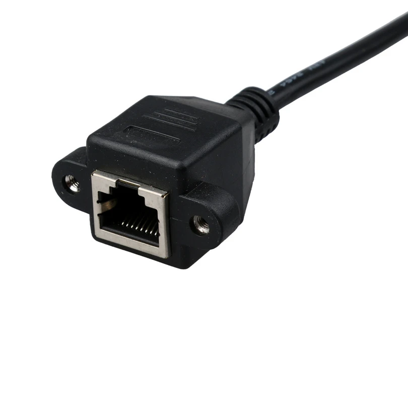 Cat5e сетевой патч кабель 30 см RJ45 штекер женский винт Панель Крепление Ethernet LAN