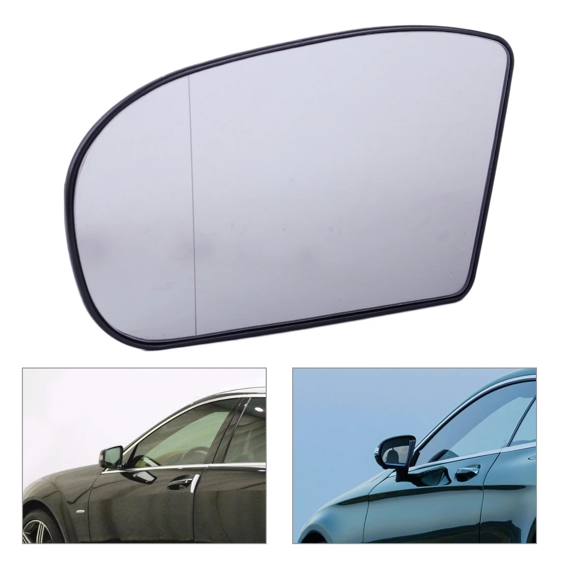 DWCX Front Left side Mirror Glass Heated DoorWide Angle Fit For
