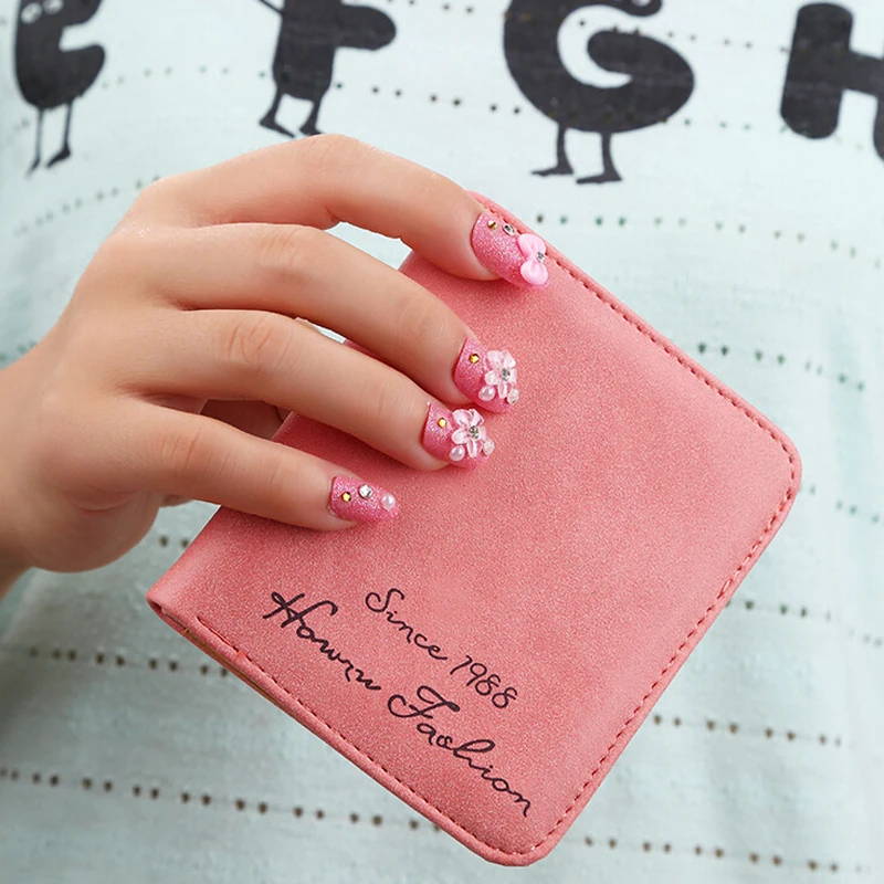 

The new ultra-thin frosted small purse woman wallet female purse wallet card pack