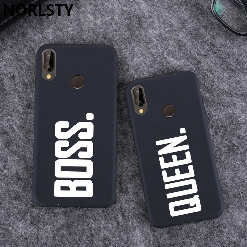 NORLSTY BOSS Phone Case For Asus Zenfone Max Pro M2 Cover Black Matte Pattern Cases For Asus ZB631KL ZB ZB631 631 631KL KL Soft