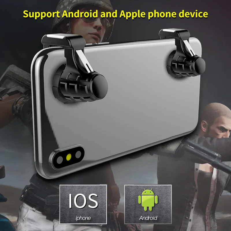 S9 PUBG Mobile Phone Game Trigger Fire Button Gamepad Controller Six Fingers Linkage Gaming Joystick Aim Key Shooter S9 PUBG Mobile Phone Game Trigger Fire Button Gamepad Controller Six Fingers Linkage Gaming Joystick Aim Key Shooter