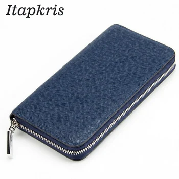 

Fashion Vintage Long Wallet Women Men Leather Cross Patterns Multifunctional Male Clutch Wallet Embossed Coin Pocket Purse