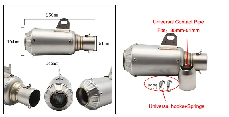 ZS для мотокросса, для езды на мотоцикле, Yoshimura GP-Force Байк выхлопная труба глушителя Moto Escape изменение для Akrapovic MSX125 KTM