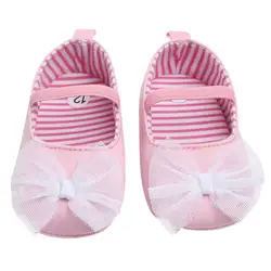 Детская обувь для девочек Милая Бабочка-узел принцесса первые ходоки Младенческая малышей Мягкие продается анти-тапки 2018