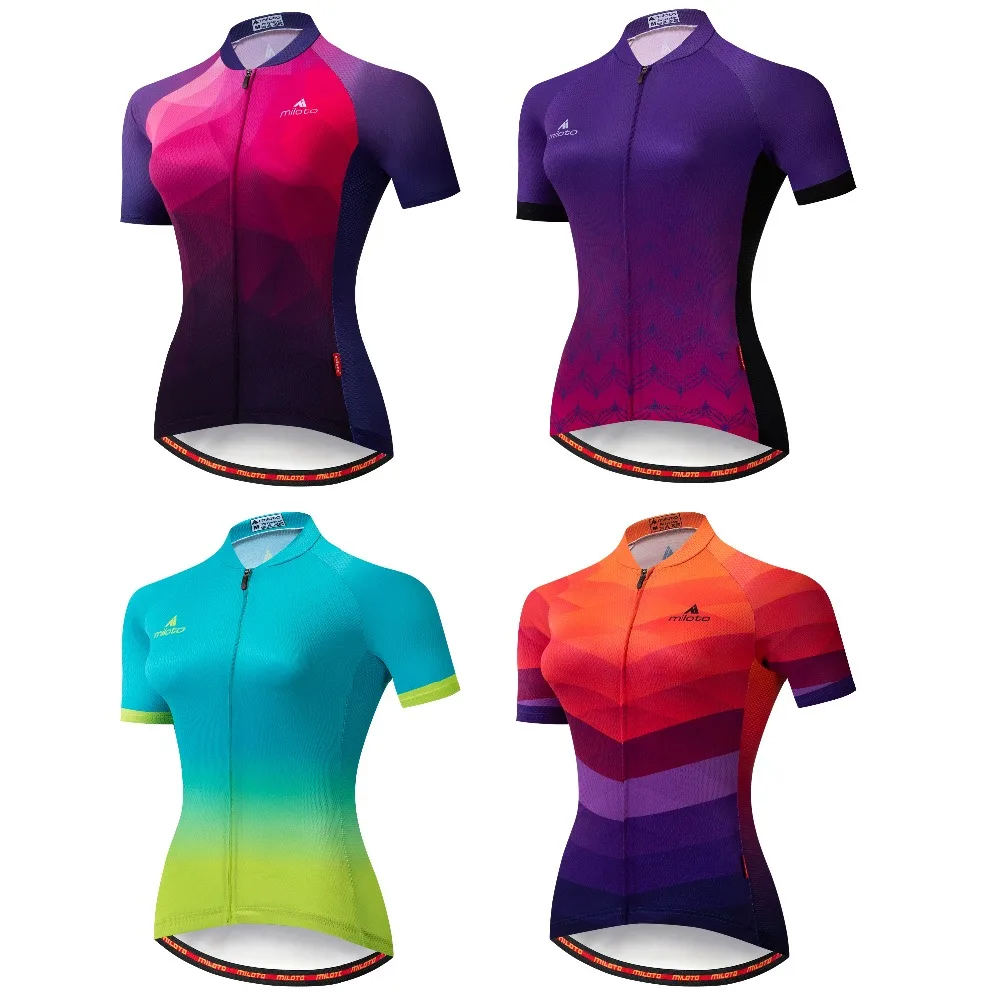 

MILOTO NEW 2019 Women's Summer Short Sleeve Cycling Jersey Bicycle Road MTB bike Shirt Outdoor Sports Ropa ciclismo Clothing