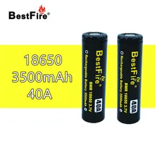 2 шт. Bestfire 18650 3,7 в литий-ионный аккумулятор 3500 мАч 40A электронная сигарета батарея для Vape коробка мод комплект VS VTC4 VTC5 B045