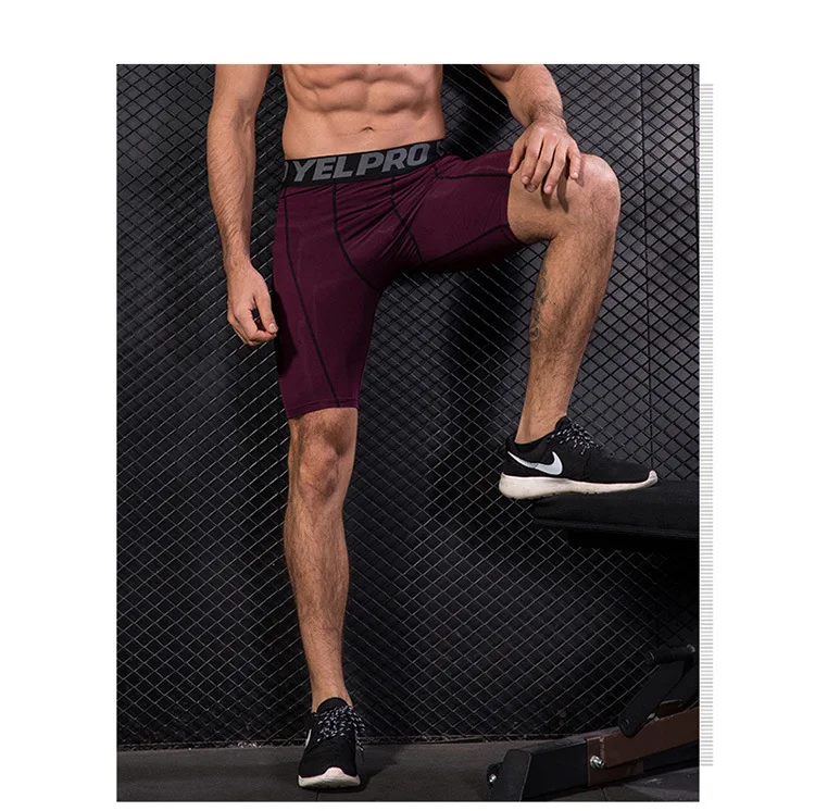 1054 Men Boys High Elasticity Yoga Athletic Running Sports Gym Compression Tights Sweat Wicking Quick Dry Shorts EU XS~XXL -