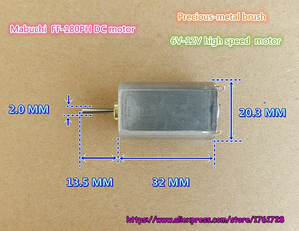 FF-180PH-22100 DC 6V~12V 19500 RPM DC Motor Speed Control DIY Teile XJ