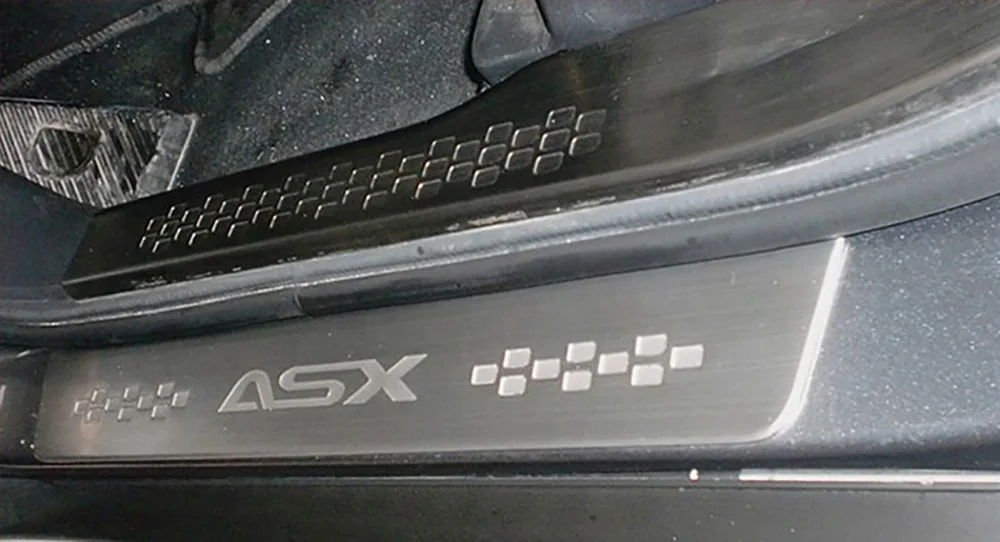Накладки из нержавеющей стали на порог для Mitsubishi ASX 2011 2019|Лепнина интерьера| |
