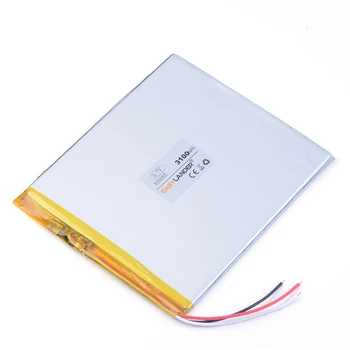 

lithium ion rechargable battery 3-wire 359095 3100mah tablet pc power bank cell phone pipo