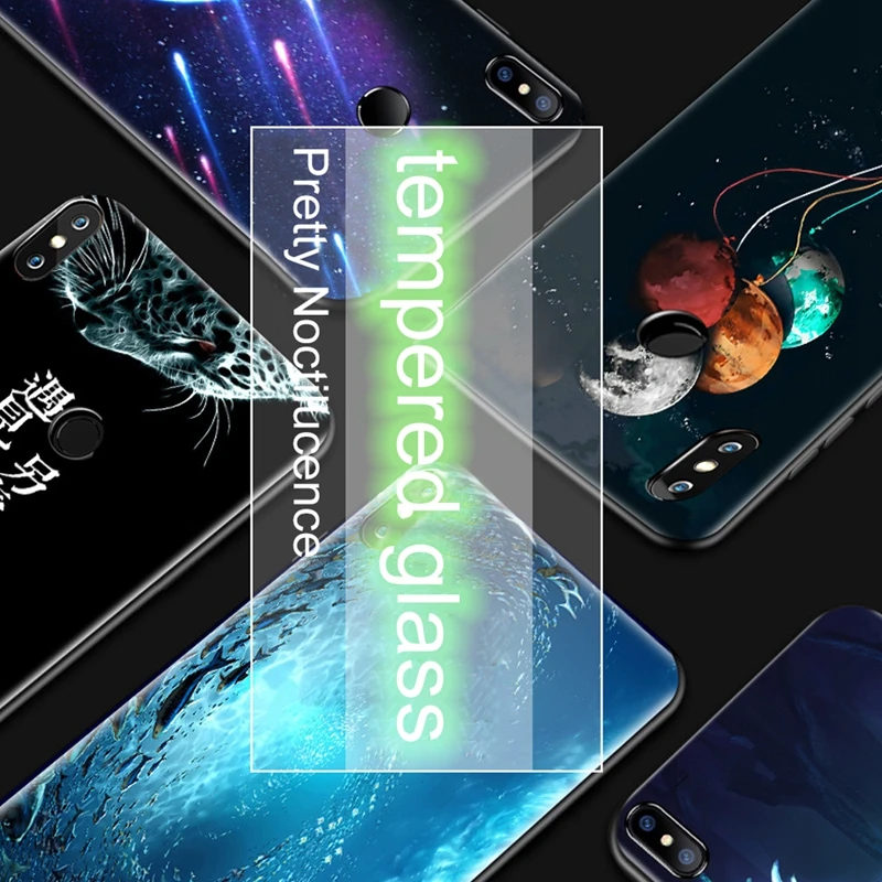 OLLIVAN Luminous Tempered Case For Xiaomi Redmi 5 Plus Luxury Case For Xiaomi Redmi Note 5 6 7 Silicone Cover For Redmi 5 6 pro OLLIVAN Luminous Tempered Case For Xiaomi Redmi 5 Plus Luxury Case For Xiaomi Redmi Note 5 6 7 Silicone Cover For Redmi 5 6 pro
