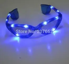 Вспышка светодиодный Оски с подсветкой очки с батареей Вечерние Маски для вечерние поставки - Цвет: blue