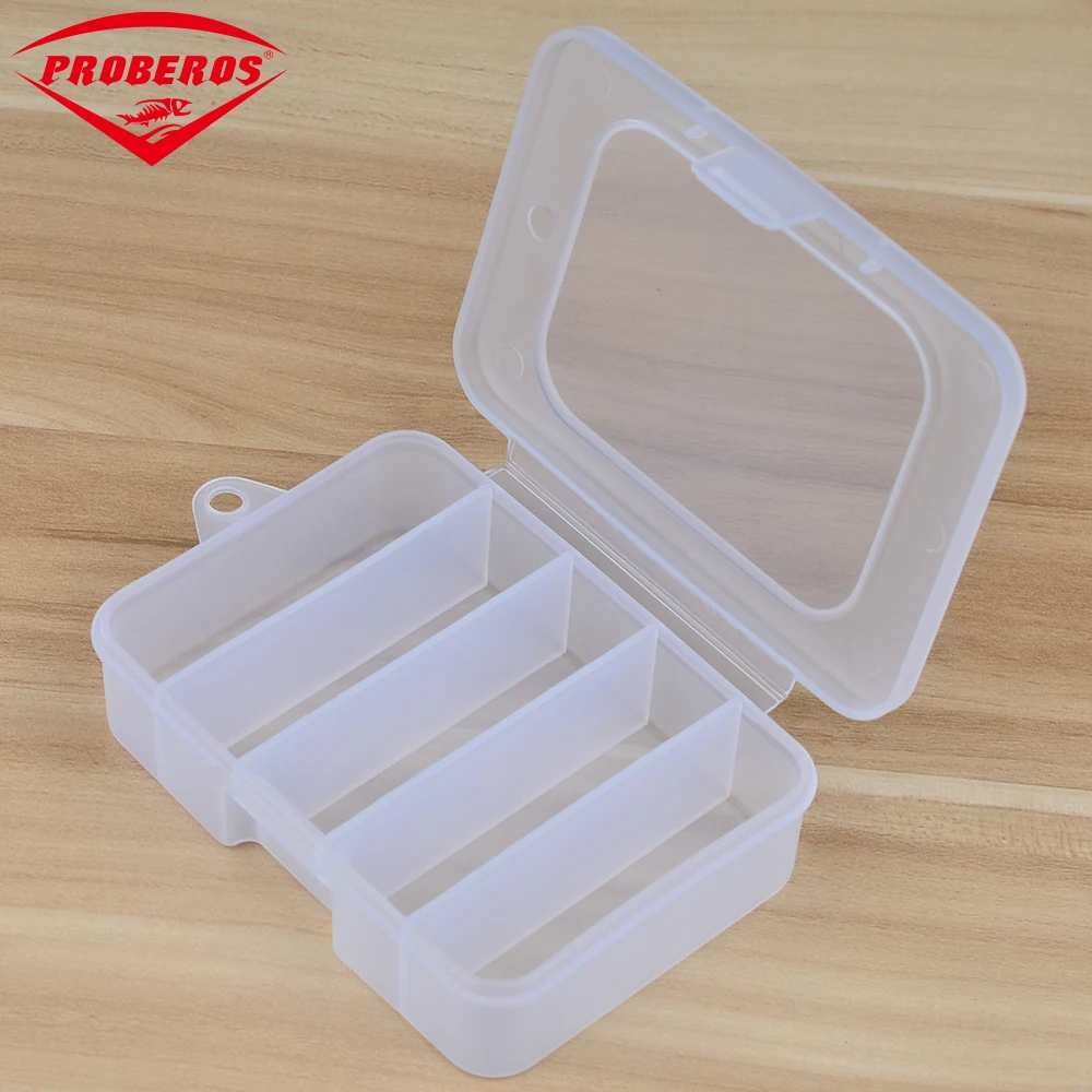 

Simple 5 Compartment Plastic Fishing Tackle Box for Fishing Lures 10.7*7.5*3cm Transparent Hooks Spoons Fishing Tool Accessaries