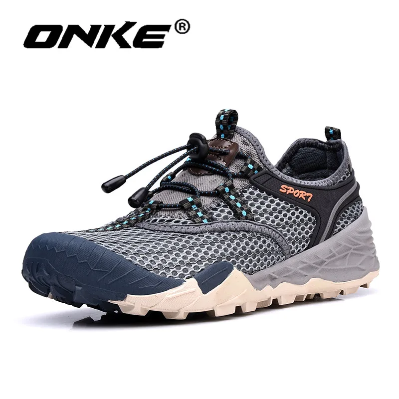 

New Arrival Breathable Mens Running Shoes Summer Sneaker for Man Wear Resistance Outdoor Walking Shoes Slip On Trail Size 10