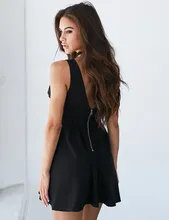 iSHINE Summer Women's Fashion Vintage Dresses A-line Deep V Neck Retro Embroidery Sexy Sleeveless Dress