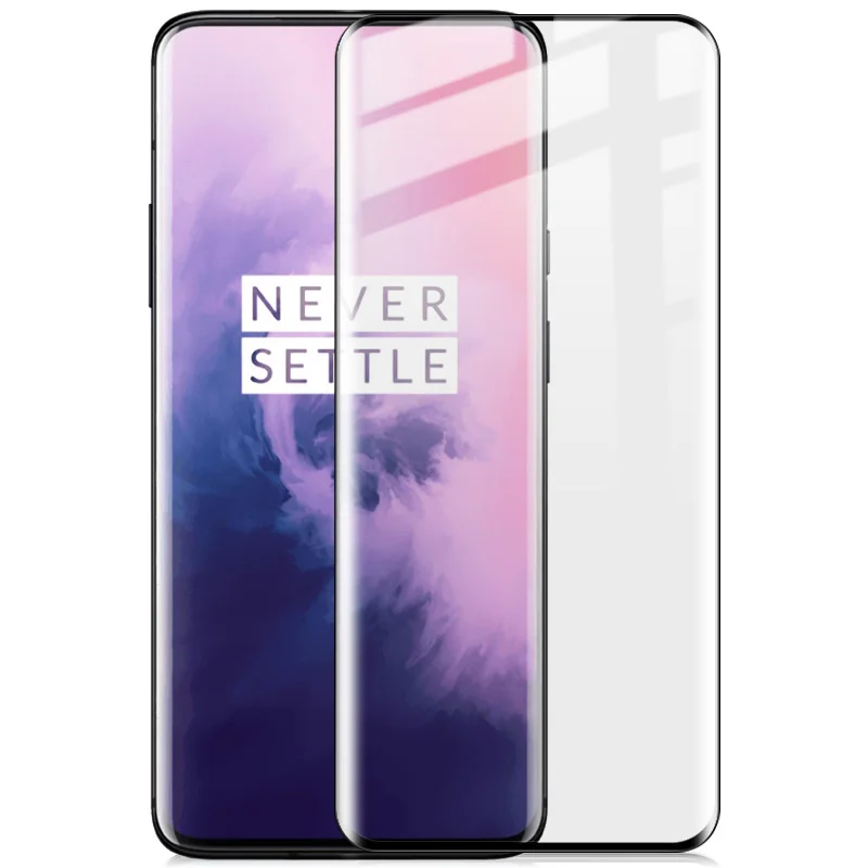 Imak 3D изогнутое закаленное стекло защитное для Oneplus 7 Pro изогнутое аркуат полный экран клей покрытие Олеофобное