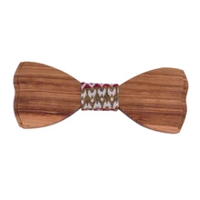 Ручная работа Мужская резная новая форма дизайн натуральный деревянный лук Галстуки оригинальные деревянные бабочки праздники Свадебный Рождественский подарок Галстуки