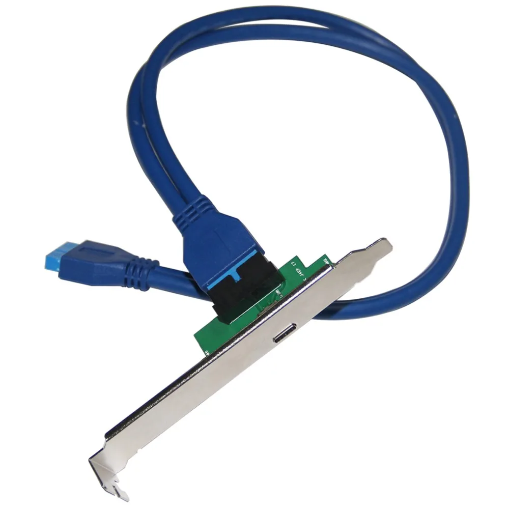 

Single Port USB 3.1 Type C USB-C Female to USB 3.0 Motherboard 19 Pin Header Adapter With PCI Bracket Panel